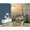 Fototapete Vlies Eiffelturm Paris Aussicht grün grau