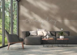 Fototapete Vlies Enjoy Everyday Spruch beige 38285-1
