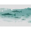 Fototapete Vlies Fische Meer Wasser grau grün Premium