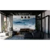Fototapete Vlies Fische Meer Wasser blau grau Premium