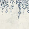 Fototapete Vlies Floral Blattmuster Creme Blau 79144-5