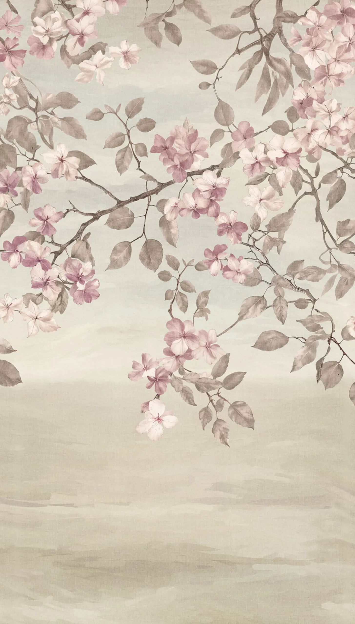 Fototapete Vlies Floral Blumenzweige Beige Rosa 79144-8