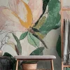 Fototapete Vlies Floral Shabby Blumen Beige Grün 79144-3