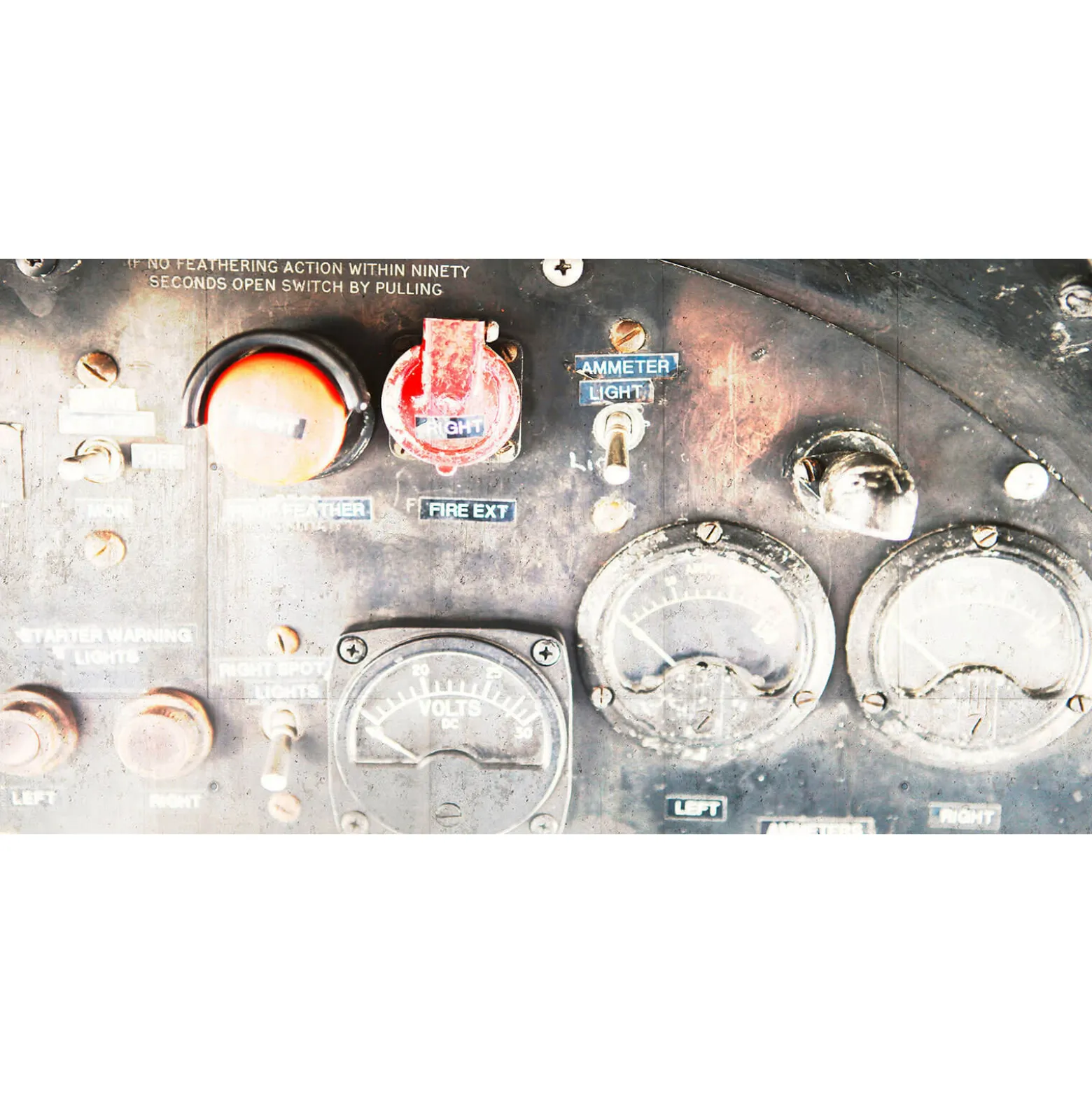 Fototapete Vlies Flugzeug Cockpit grau silber