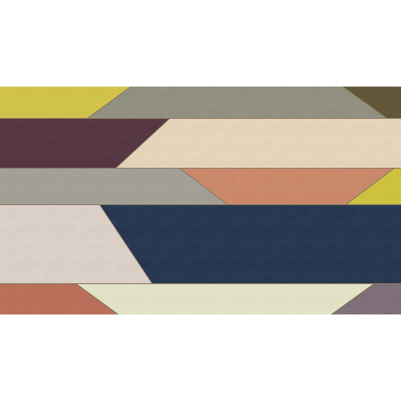 Fototapete Vlies Geometrie Retro blau gelb Premium