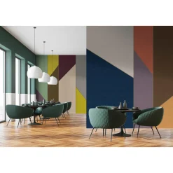 Fototapete Vlies Geometrie Retro Balken bunt Premium
