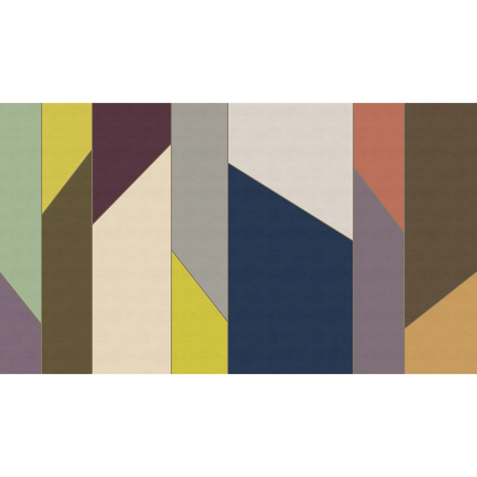 Fototapete Vlies Geometrie Retro Balken bunt Premium