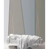 Fototapete Vlies Geometrie Retro blau taupe Premium