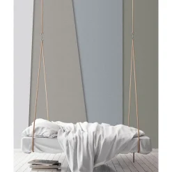 Fototapete Vlies Geometrie Retro blau taupe Premium
