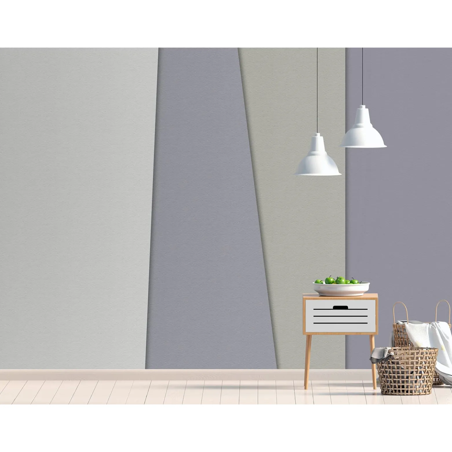 Fototapete Vlies Geometrie Retro creme grün Premium