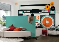 Fototapete Vlies Ghettoblaster Retro orange