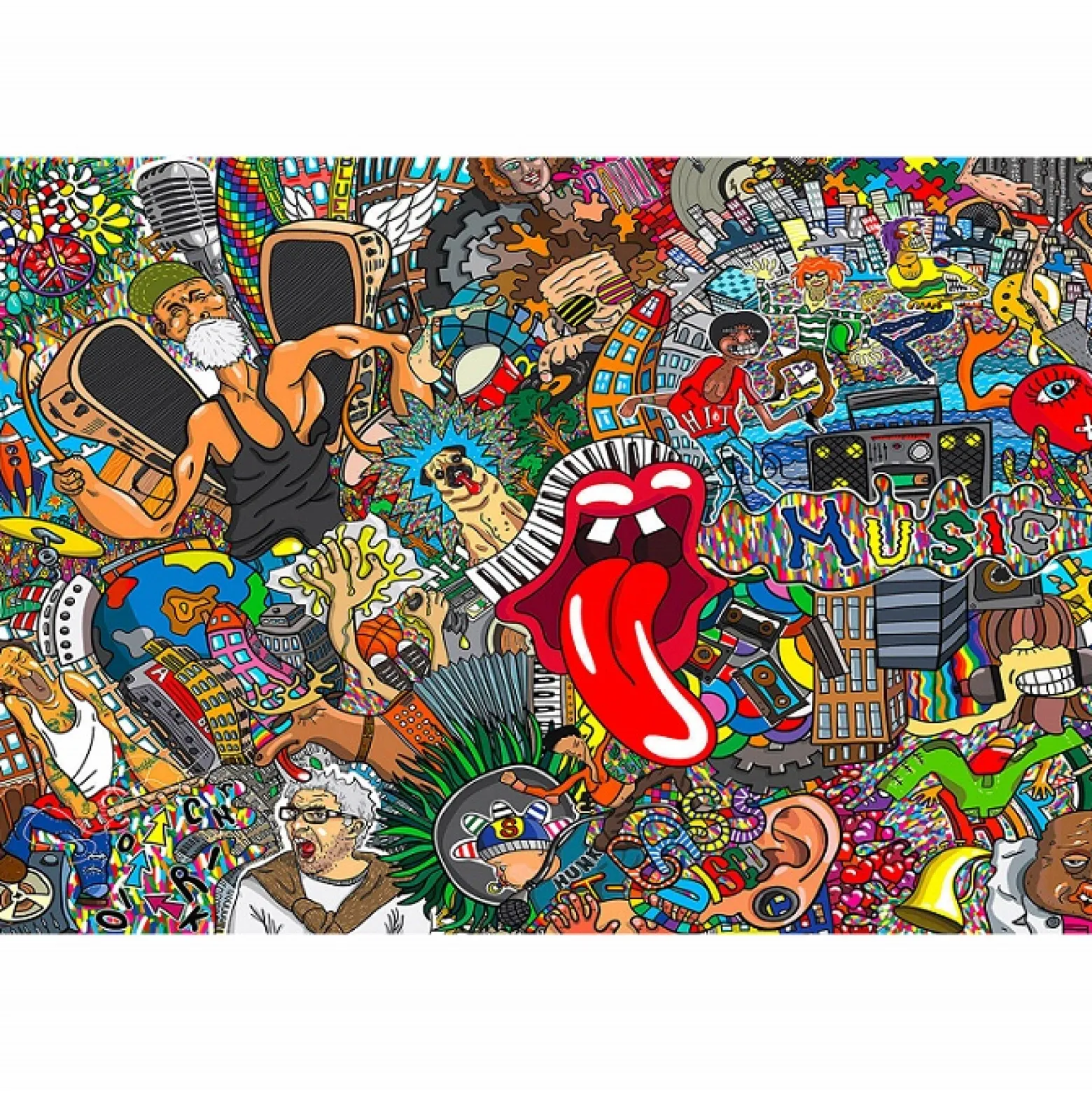 Fototapete Vlies Graffiti Retro Hippie bunt