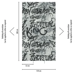 Fototapete Vlies Graffiti Street Art grau 38251-1
