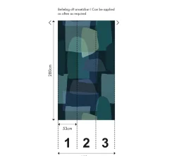 Fototapete Vlies Grafik Abstrakt Blau Grün 78206-1