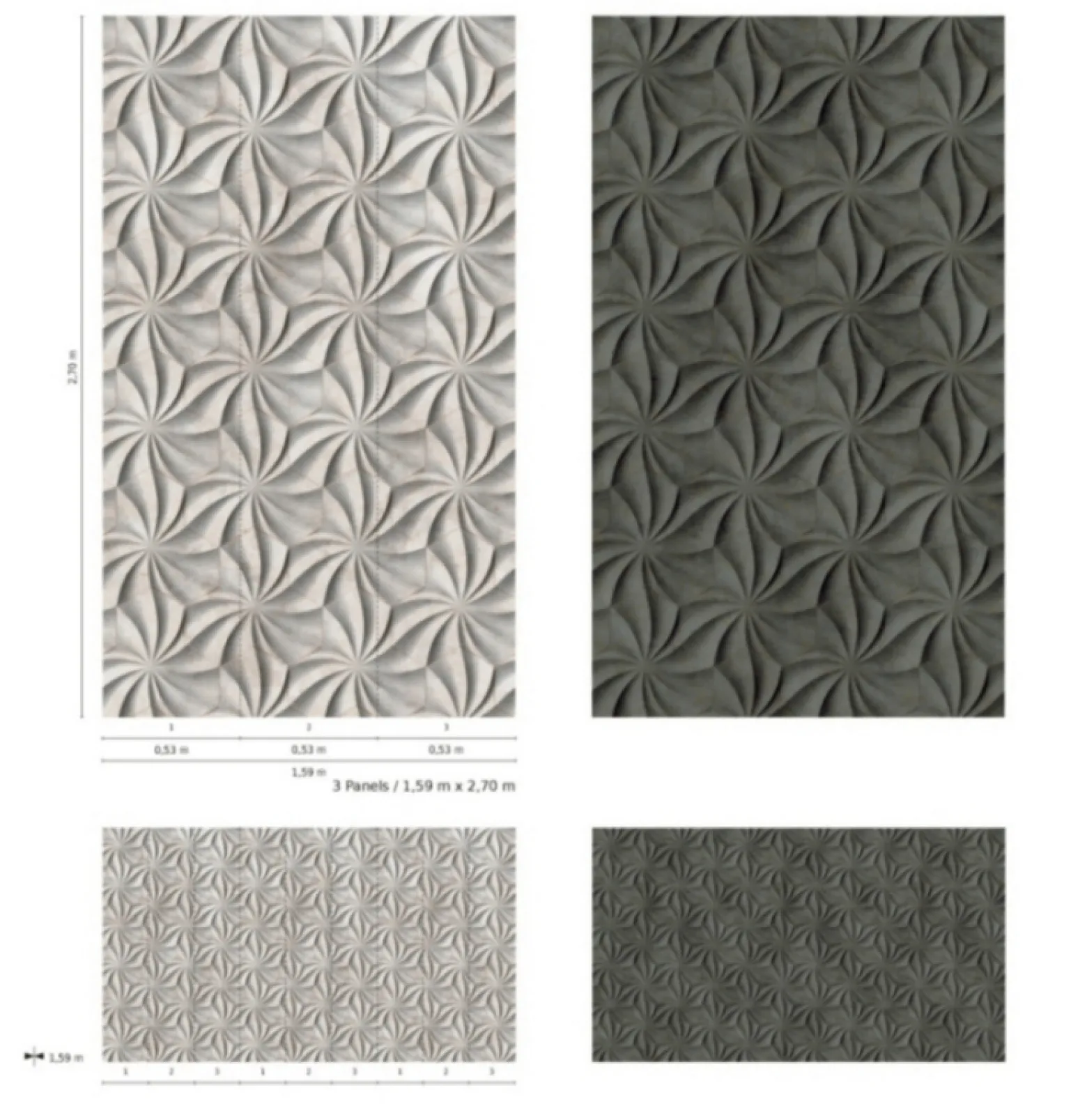 Fototapete Vlies Grafik 3D Geometrie grau kupfer 47229