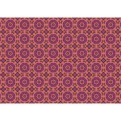 Fototapete Vlies Grafik Kreise Retro pink lila Premium