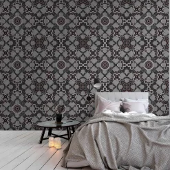 Fototapete Vlies Grafik Kreise 3D grau taupe Premium