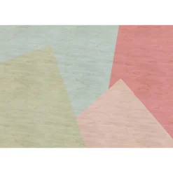 Fototapete Vlies Grafisch Holz beige grün rosa Premium