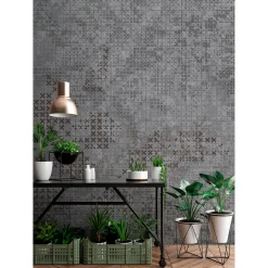 Fototapete Vlies Grafisch Kreuze grau braun Premium