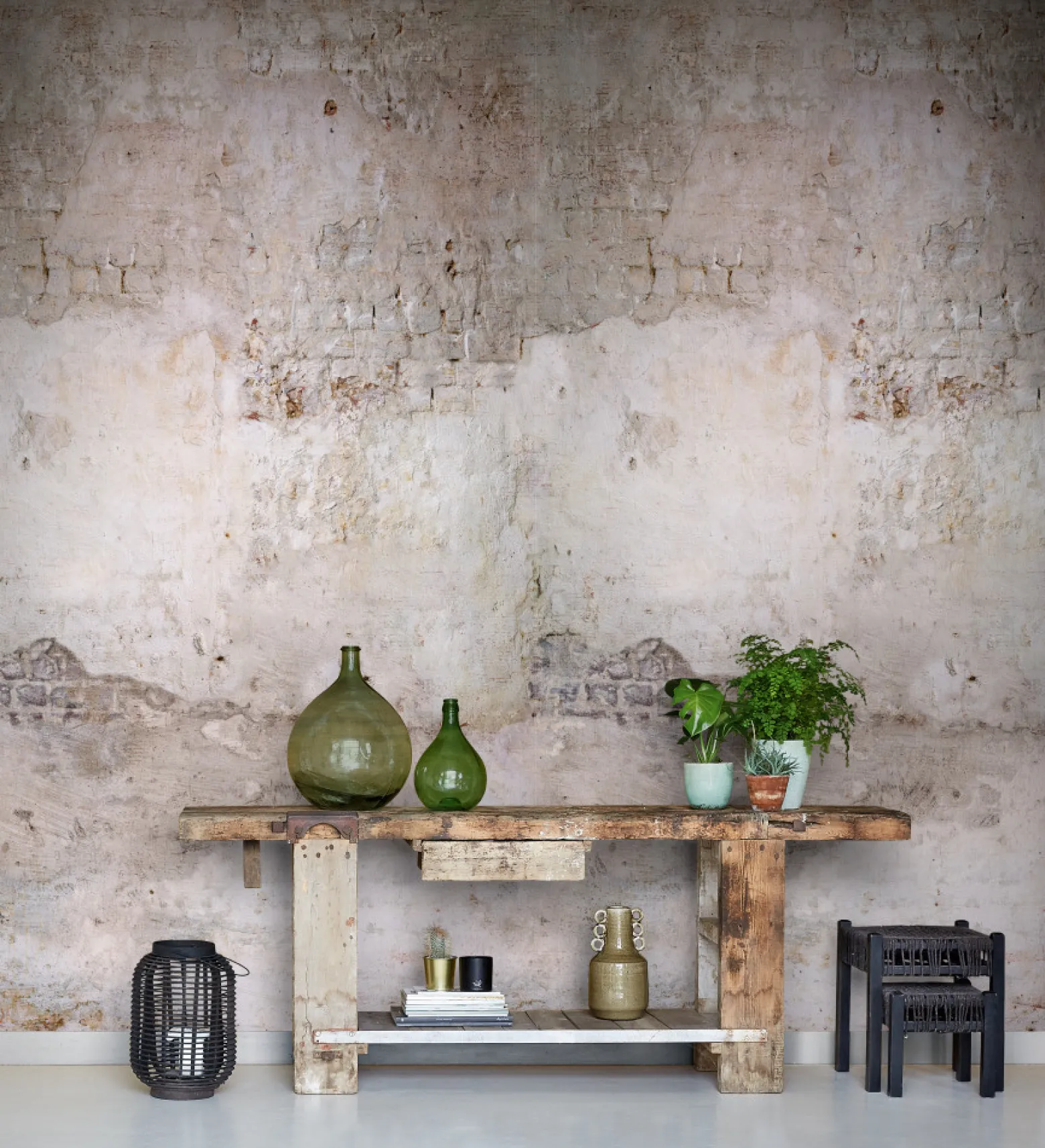 Fototapete Vlies Grandeco Beige Grau Backstein A51601