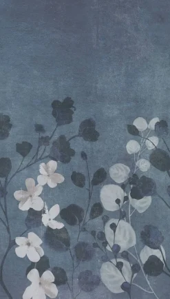 Fototapete Vlies Grandeco Blau Blumen A41701