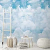 Fototapete Vlies Grandeco Blau Weiß Wolken A42501