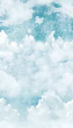 Fototapete Vlies Grandeco Blau Weiß Wolken A42501