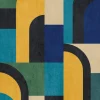 Fototapete Vlies Grandeco Blau Gelb Grafik A51902