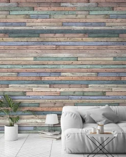 Fototapete Vlies Grandeco Bunt Holz Optik A42401