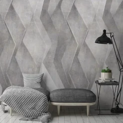 Fototapete Vlies Grandeco Grau Beton Optik A42801