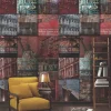 Fototapete Vlies Grandeco Rot Patchwork A40101