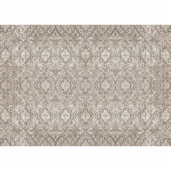 Fototapete Vlies Holz-Ornamente braun-beige Premium