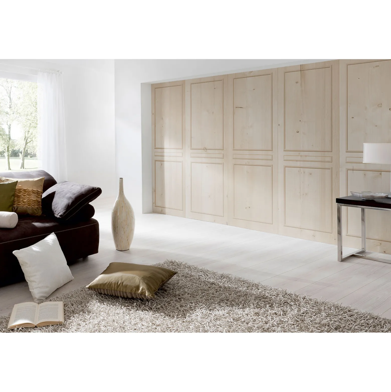Fototapete Vlies Holz Tafel Wand beige creme