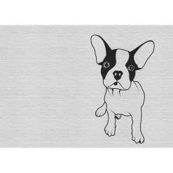 Fototapete Vlies Hund Mauer Tattoo grau Premium