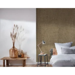 Fototapete Vlies Jute Strukturiert Textil beige