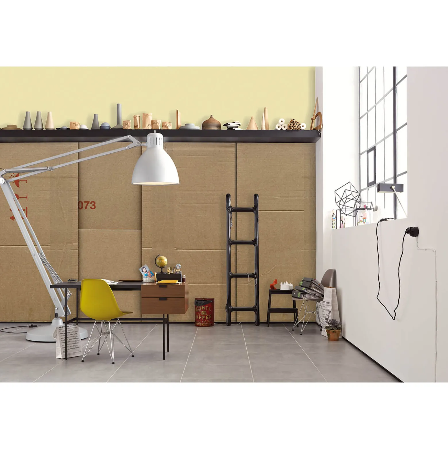 Fototapete Vlies Karton Paket Pappe beige rot
