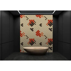 Fototapete Vlies Koi Fisch-Schuppen rot beige Premium