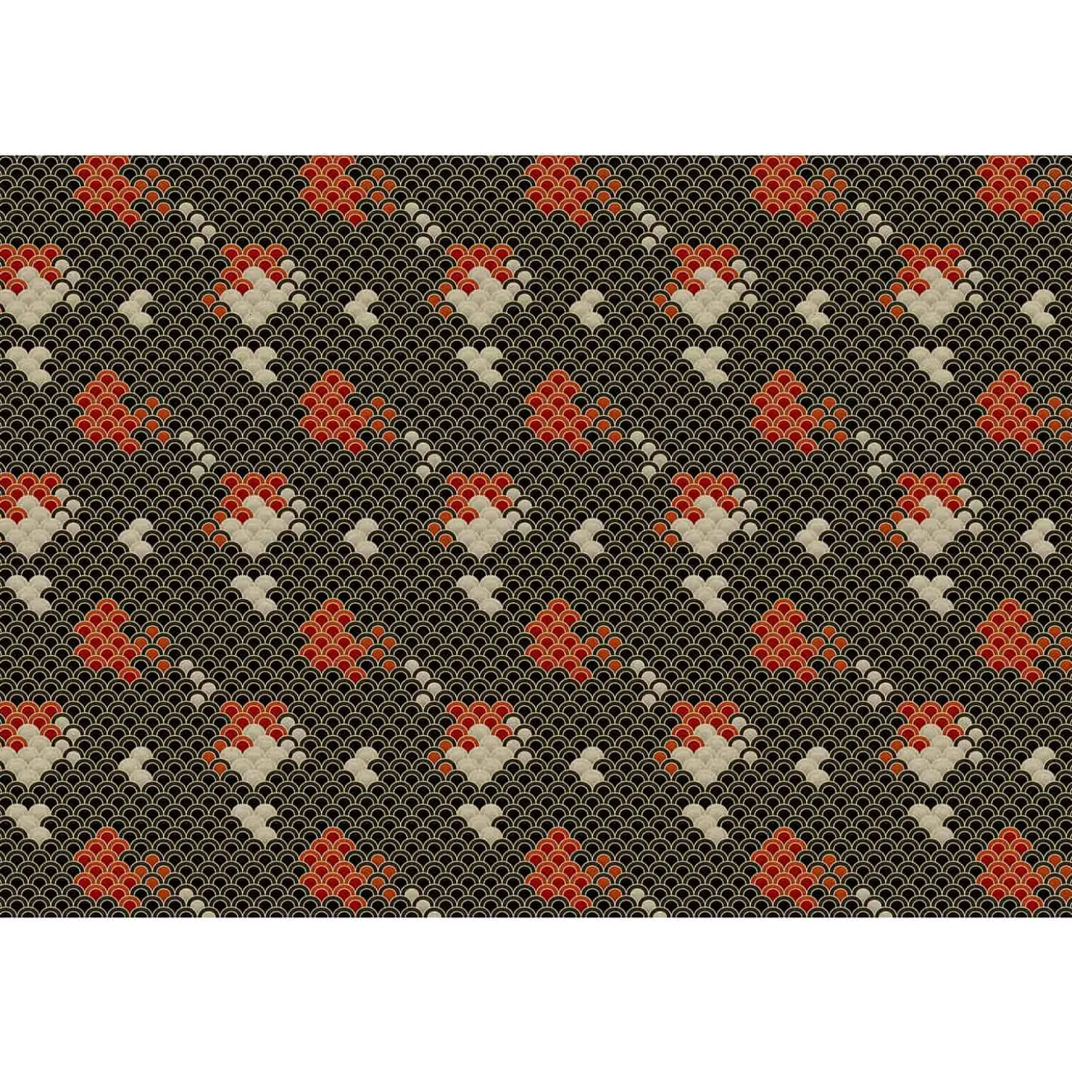 Fototapete Vlies Koi Fisch-Schuppen beige rot Premium
