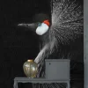 Fototapete Vlies Kronen-Kranich Vogel schwarz