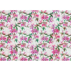 Fototapete Vlies Lilien Floral Mosaik Neon grau pink