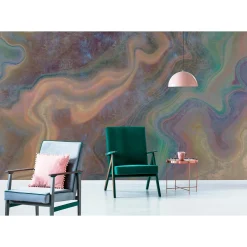 Fototapete Vlies Marmor Aquarell grün blau rot Premium