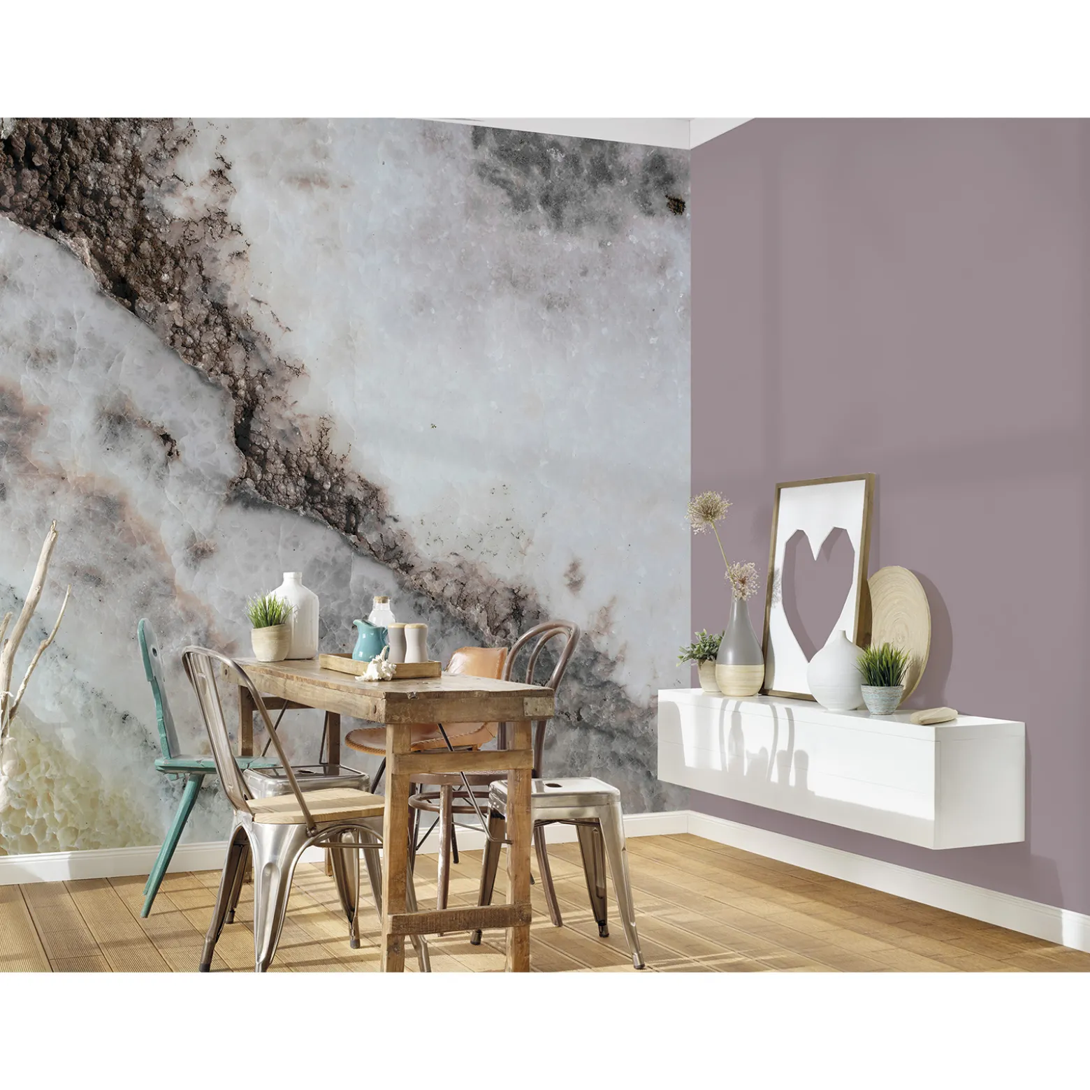 Fototapete Vlies Marmor Quartz Stein grau braun