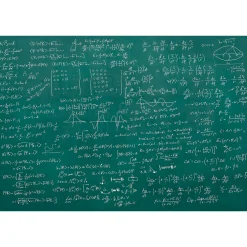 Fototapete Vlies Mathe Formeln Tafel creme grau