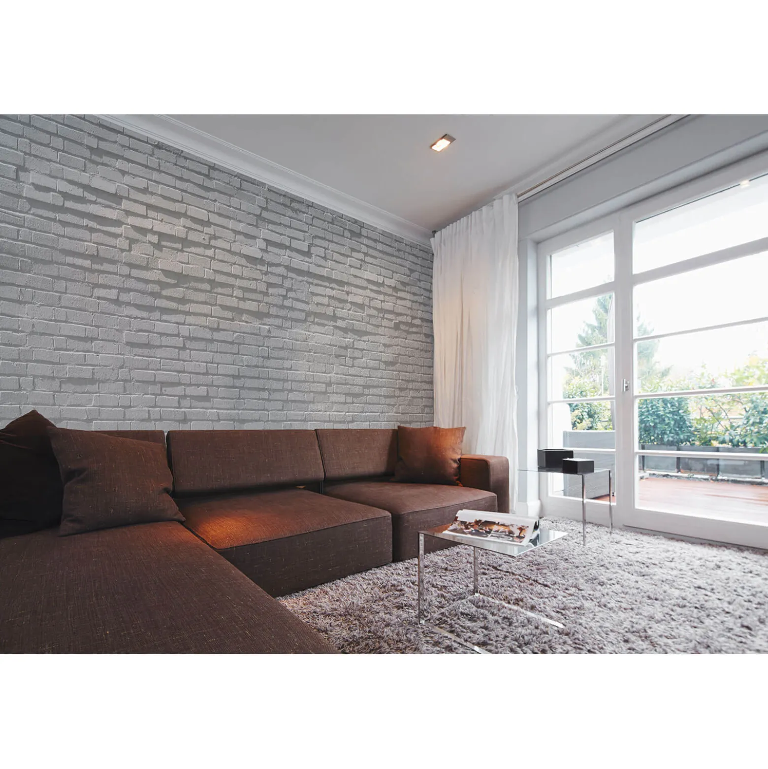 Fototapete Vlies Mauer Ziegelsteine Wand grau