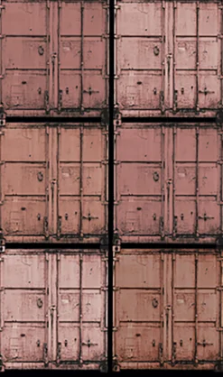 Fototapete Vlies Metall Container Schiff rot-braun 47216