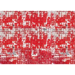 Fototapete Vlies Mosaik Fliesen rot weiß