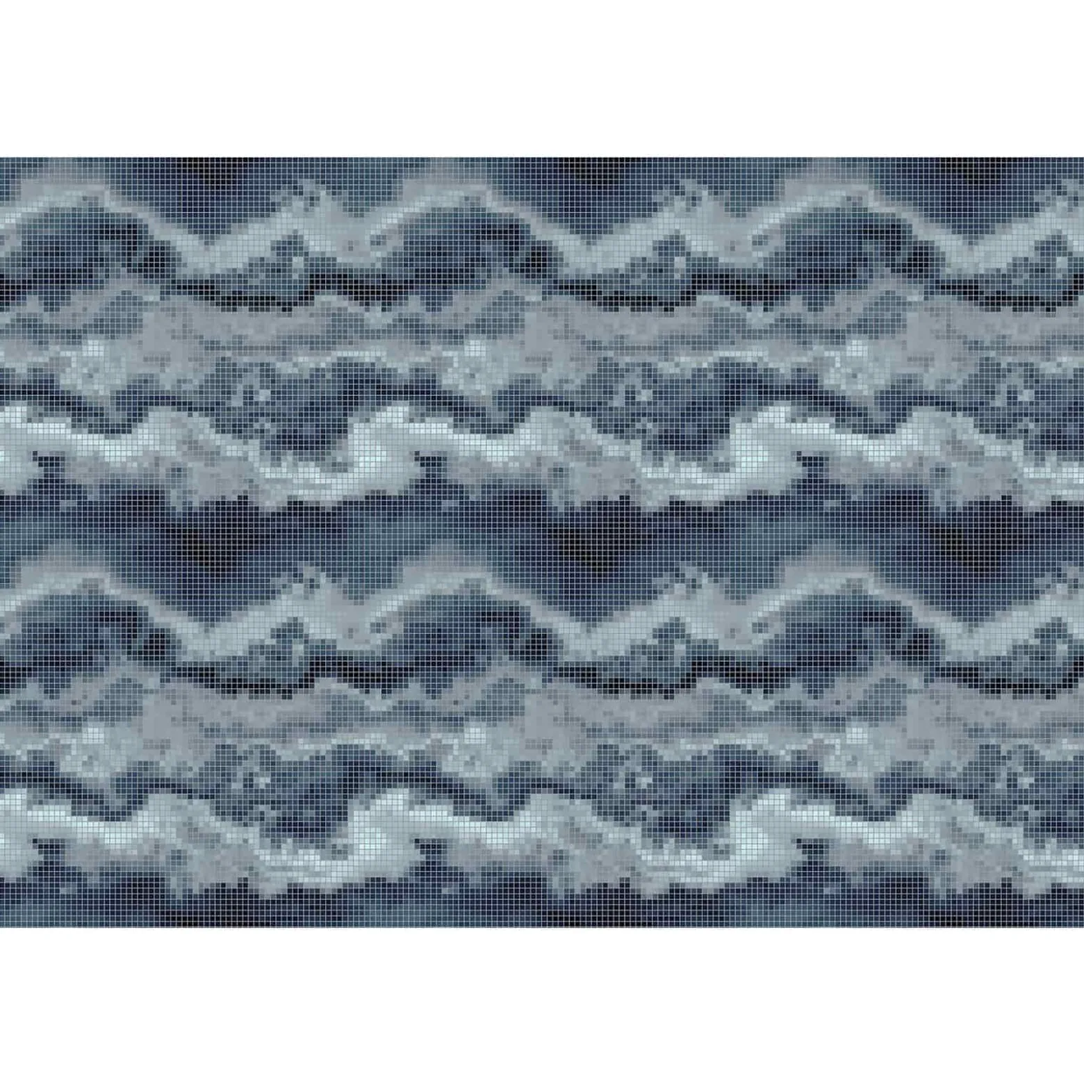 Fototapete Vlies Mosaik Wellen blau türkis Premium