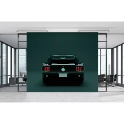 Fototapete Vlies Mustang Hinten blau schwarz Premium