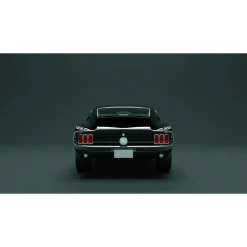 Fototapete Vlies Mustang Hinten blau schwarz Premium