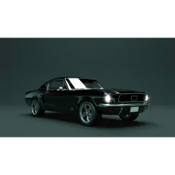 Fototapete Vlies Mustang Vorne blau schwarz Premium